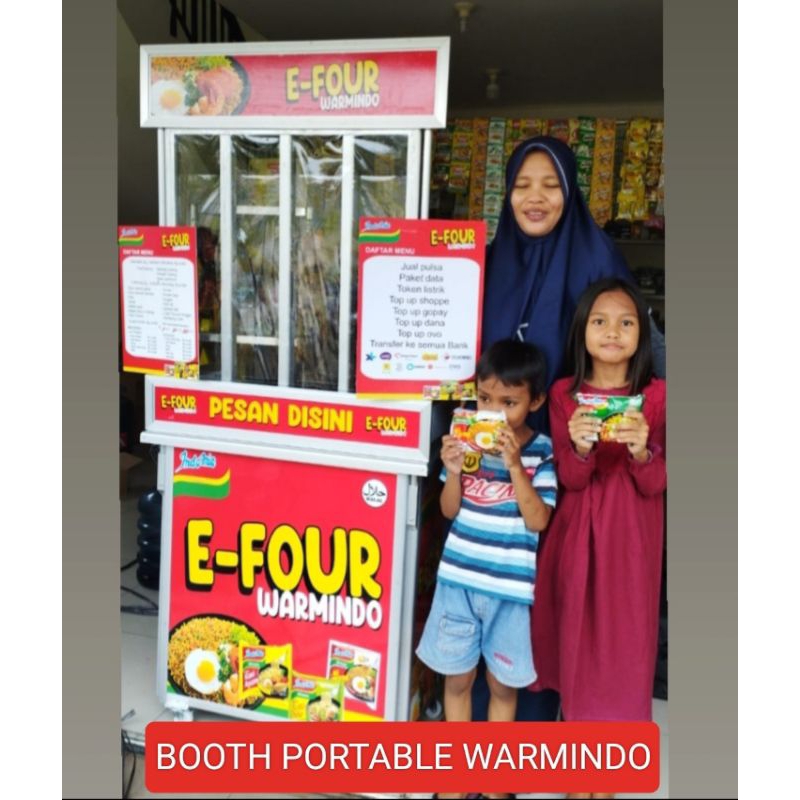 Booth Portable Warmindo Indomie / Gerobak Lipat / Meja Lipat