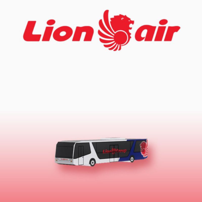 Miniatur/diecast bus bandara Lion Air skala 1:400 & skala 1:200