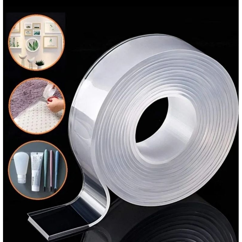 

Double Tape Nano Bening Crystal Nano double Gel Grip Grape tape 2 sisi