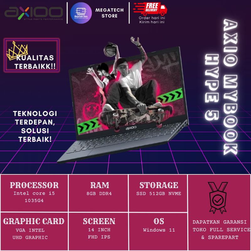 AXIOO MYBOOK HYPE 5 | i5-1035G4 | SSD 512GB | WIN 11