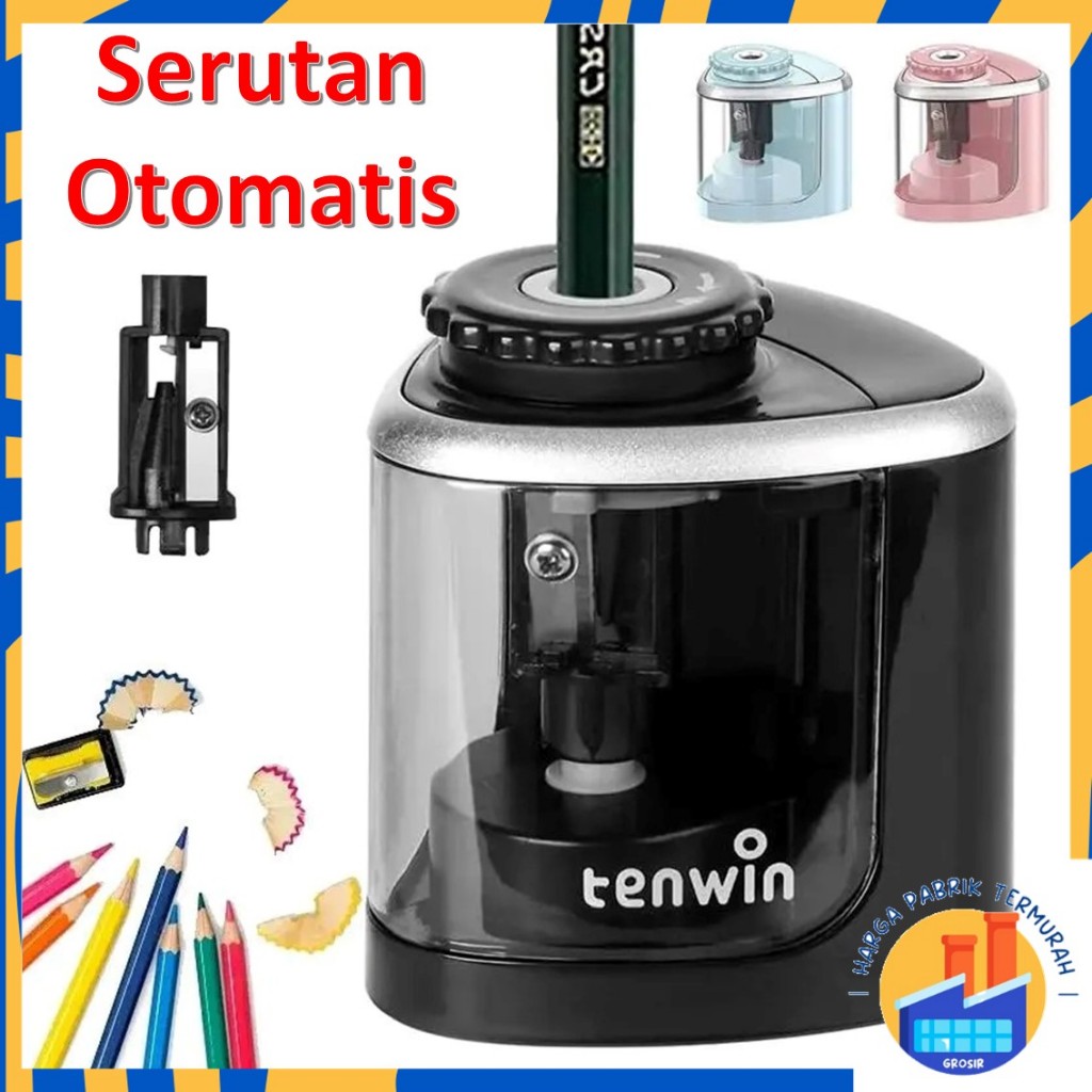 

HPT Rautan Pensil Listrik Otomatis Manual Baterai Rautan Pensil Elektrik Portebel Pencil Sharpener Rautan Pensil Rotary Pensil 6-8mm Untuk Alat Tulis Sekolah Kantor