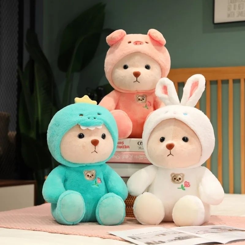 Mainan Boneka Custom Bear Ukuran 35 Cm Bahan Halus Berkualitas Sni Asli Dolls Buat Ayang