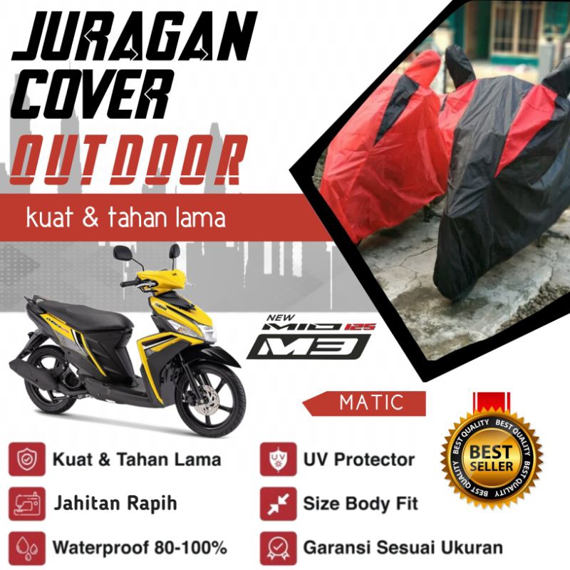 body cover motor Mio M3 bahan parasit anti air waterproof