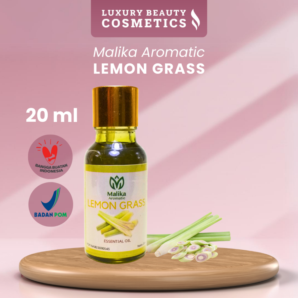 Lemon Grass Essential Oil Malika Aromatic @ 5 ml / Relaxing Essential Oil / Pure Essential Oil / Aro