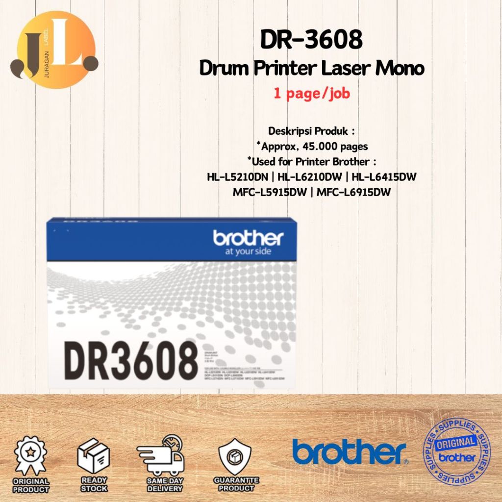 Drum Toner Brother DR-3608 Laser Mono Original DR3608