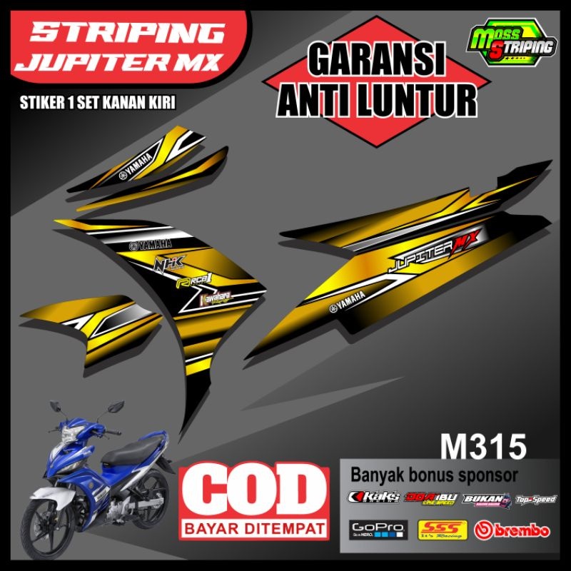 Stiker Sticker Striping Variasi Motor JUPITER MX 135 5 SPEED  setriping setrip strip setiker aksesor