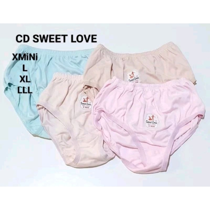 celana dalam wanita sweet love, grosir, jumbo, katun