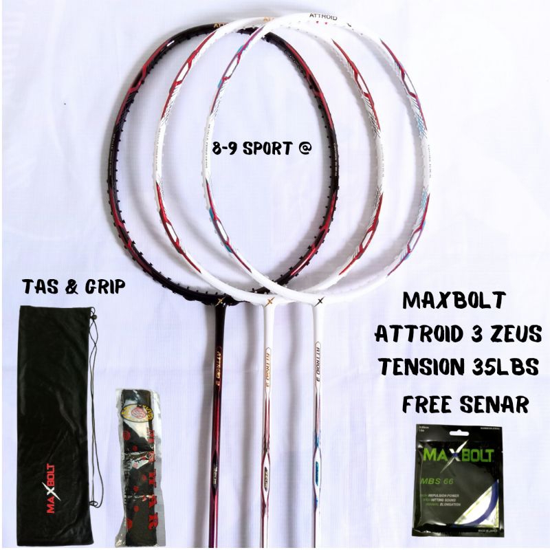 raket badminton original maxbolt atroid 3 zeus raket bulutangkis maxbolt original
