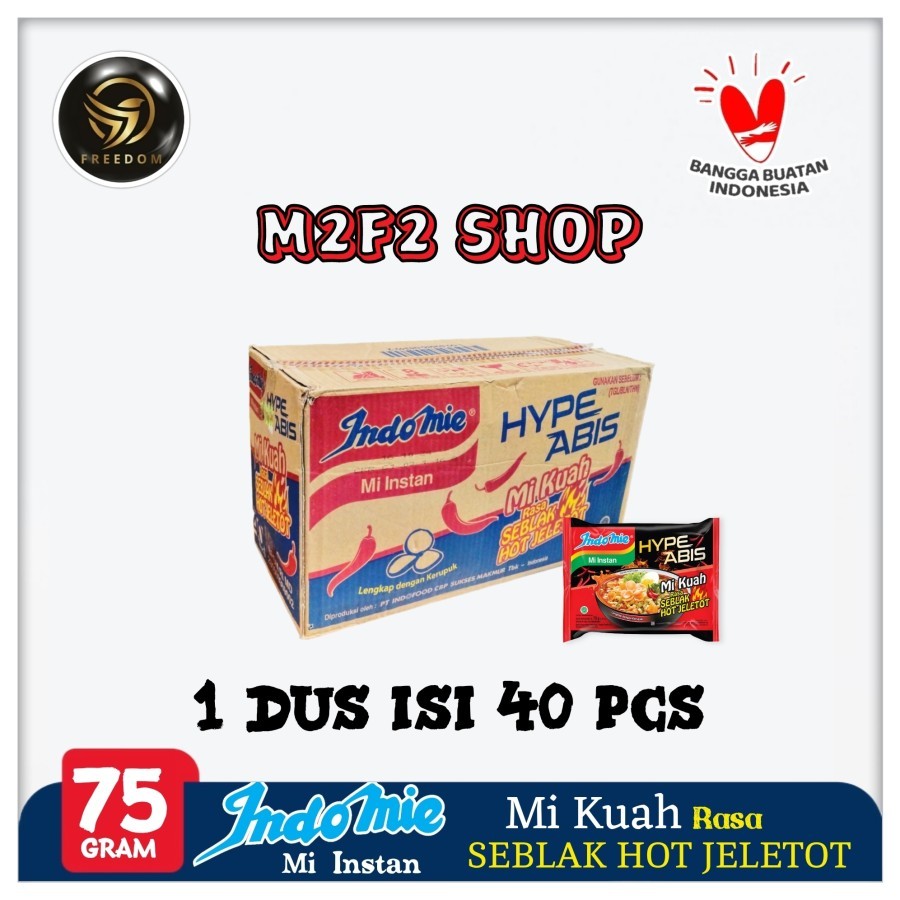 

Indomie Mie Instant Kuah Hype Abis Rasa Seblak Hot Jeletot | Bag - 75 gr (Kemasan Karton)