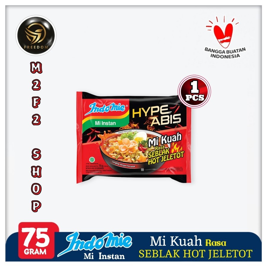 

Indomie Mie Instant Kuah Hype Abis Rasa Seblak Hot Jeletot | Bag - 75 gr (Kemasan Satuan)