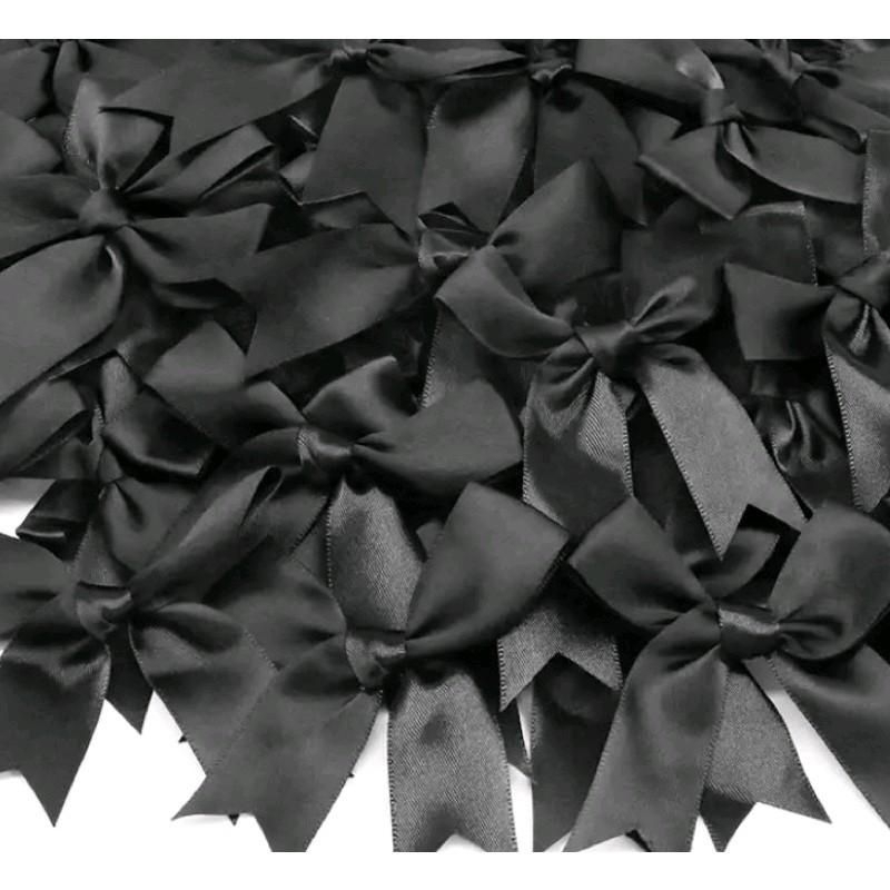 

Si dedek pita satin jadi hiasan souvernir pernikahan hitam satuan