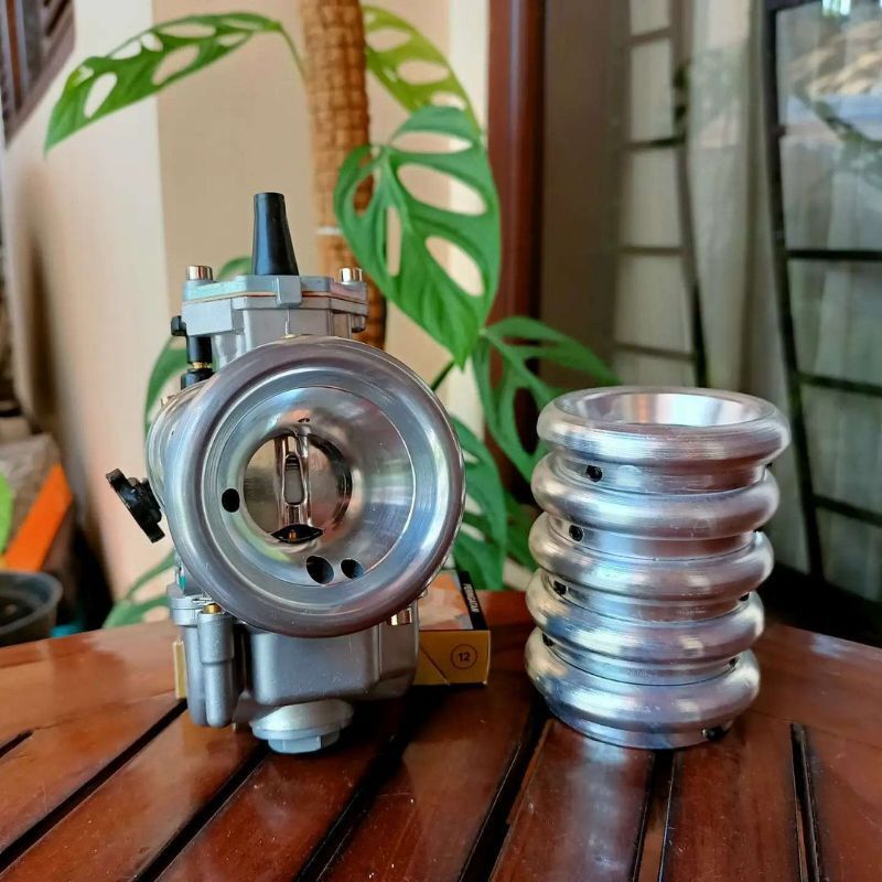 Velocity Corong Karburator Donat PE PWK PWL 26 28 super flow corong karbu Velociti Almunium Cnc keih