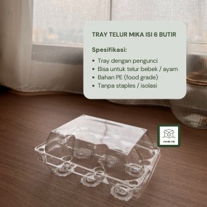 Mika Telur / Tray Telur Isi 6 Butir Dengan PENGUNCI, HARGA PABRIK