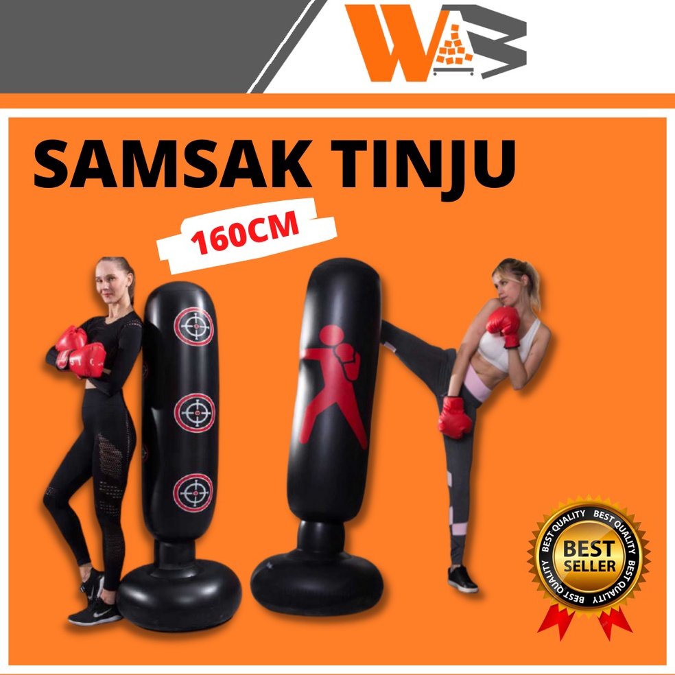 KODE W62D Samsak Tinju Berdiri Latihan Taekwondo Karate Alat Latihan Teknik Tendangan dan Pukulan An