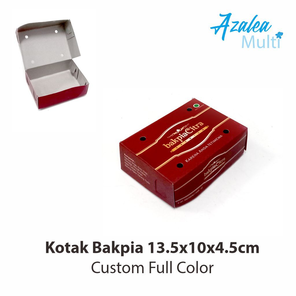 Kotak Bakpia Custom 13.5x10x4.5cm / Kotak kue custom / snack box custom / lunch box custom / box kue