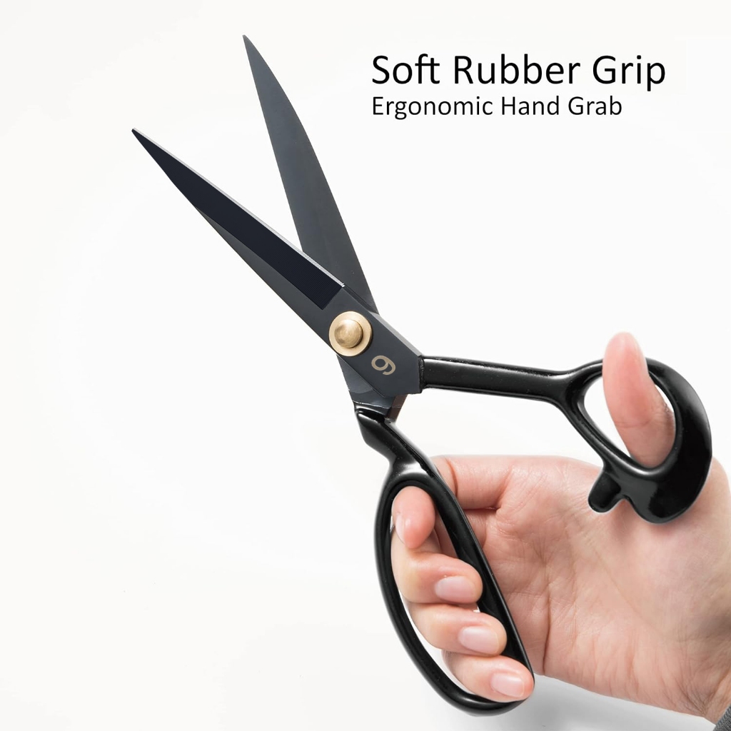 

JLD Gunting kain jahit 8-11inch Gunting kain super tajam ori bahan baja hitam gunting serbaguna