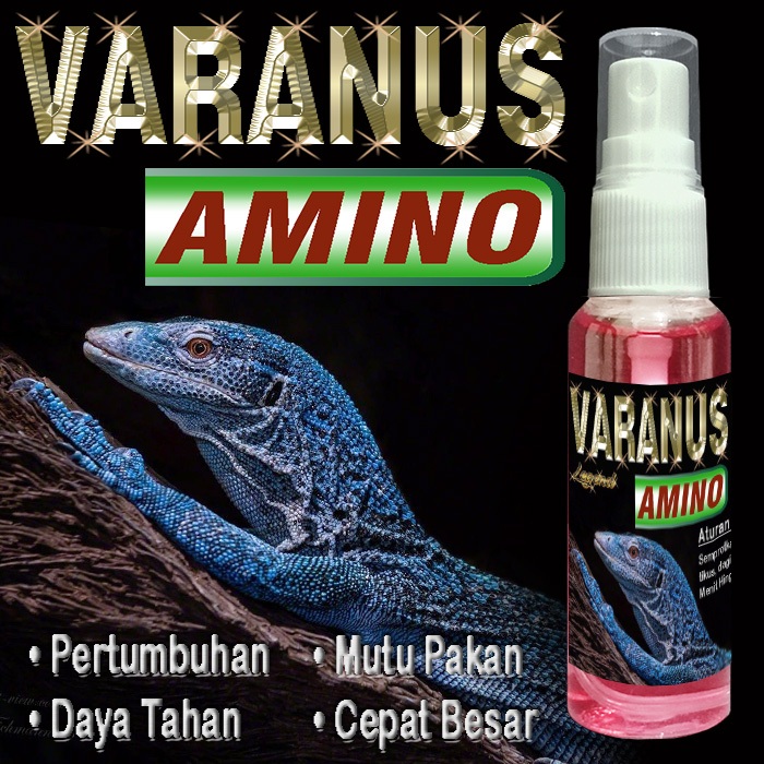 VARANUS AMINO SUPLEMEN FOOD PENAMBAH NAFSU MAKAN VARANNUS SALVATOR SAVANAH MONITOR SAVMON SALVADORI 