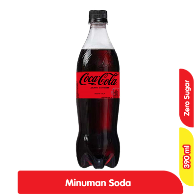 

Coca-Cola Zero Sugar Minuman Soda Rasa Kola Bebas Gula Botol 390 ml