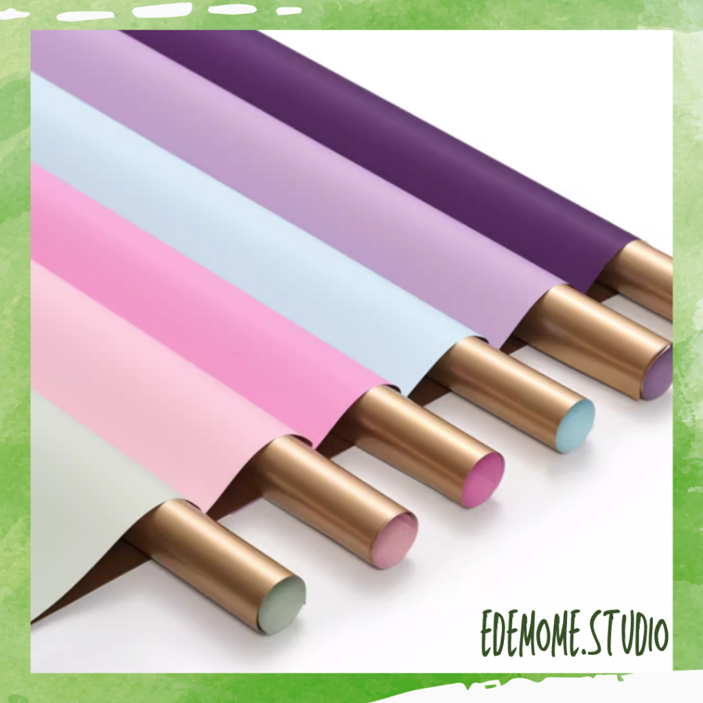 

Flower Wrapping Waterproof / Kertas Buket 2 Side Gold emas Flower Wrap / Kertas Cellophane - edemome