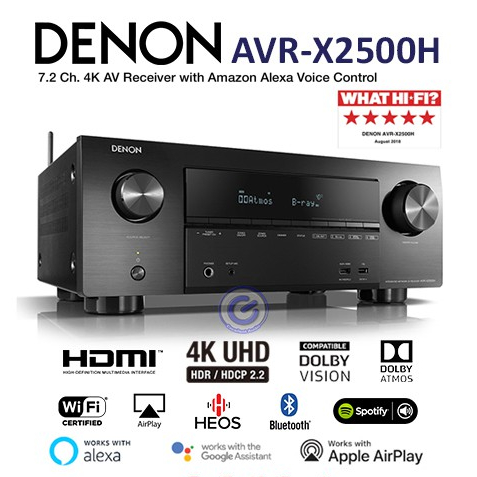 Denon AVRX 2500 AVR X2500 AVRX2500 Dolby Atmos DTS home theatre amplifier
