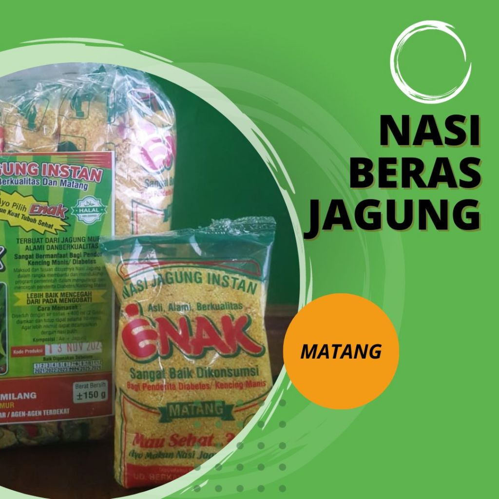 

Nasi jagung instan 1KG 10pcs beras jagung instan 100gr sego mpok ENAK siap saji