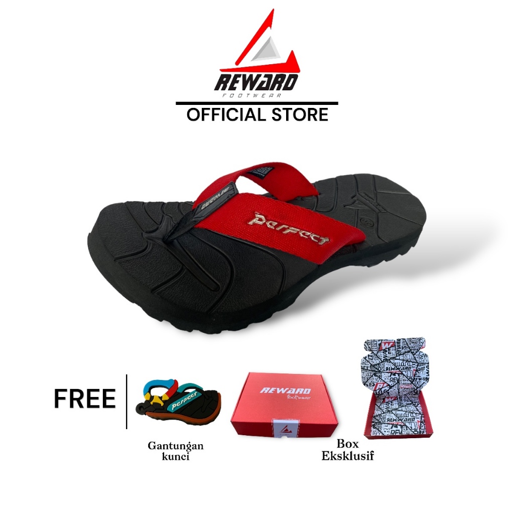 Reward - Sandal Jepit Perfect Pria Wanita Outsole Hitam