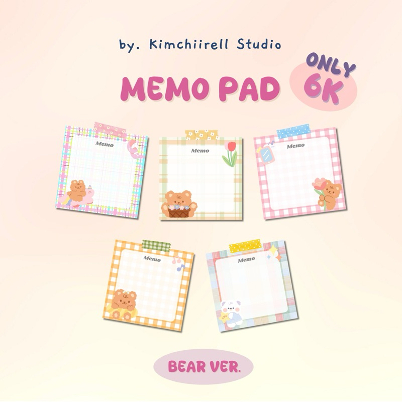 

[BACA DESKRIPSI] READY STOCK MEMOPAD LUCU AESTHETIC NOTE PAD BERUANG KUCING KELINCI