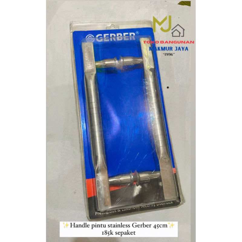 Handle Pintu stainless gerber uk. 45cm sepasang | Ganggang Pintu