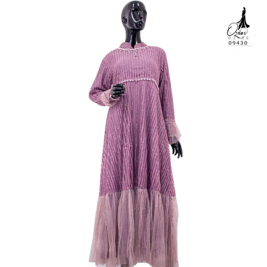Ozias - Gamis Ozias Brokat 09430 Ld 105 I Gamis Lamaran Simpel I Gamis Pesta Cantik