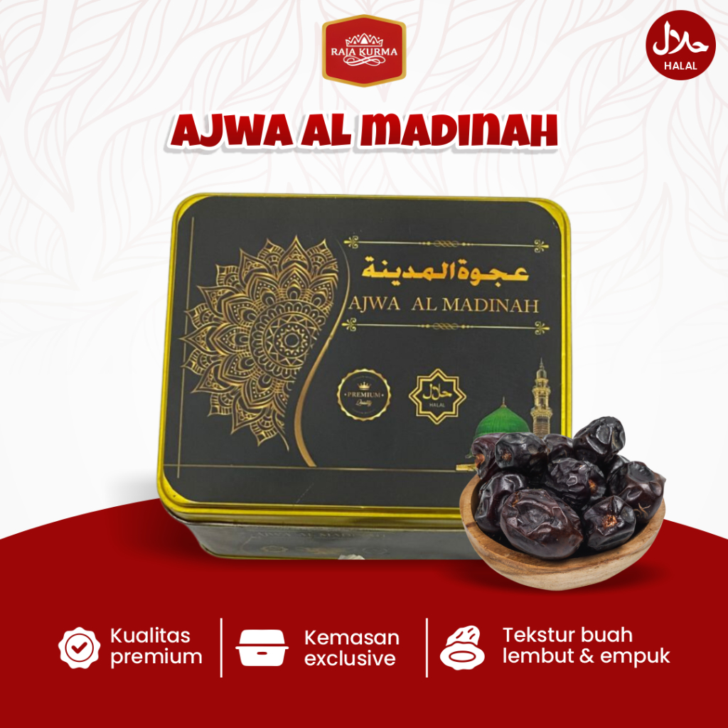 

Kurma Ajwa Al Madinah 1Kg Makanan Khas Arab Buah Manis Tebal Premium Oleh-oleh Umroh Haji