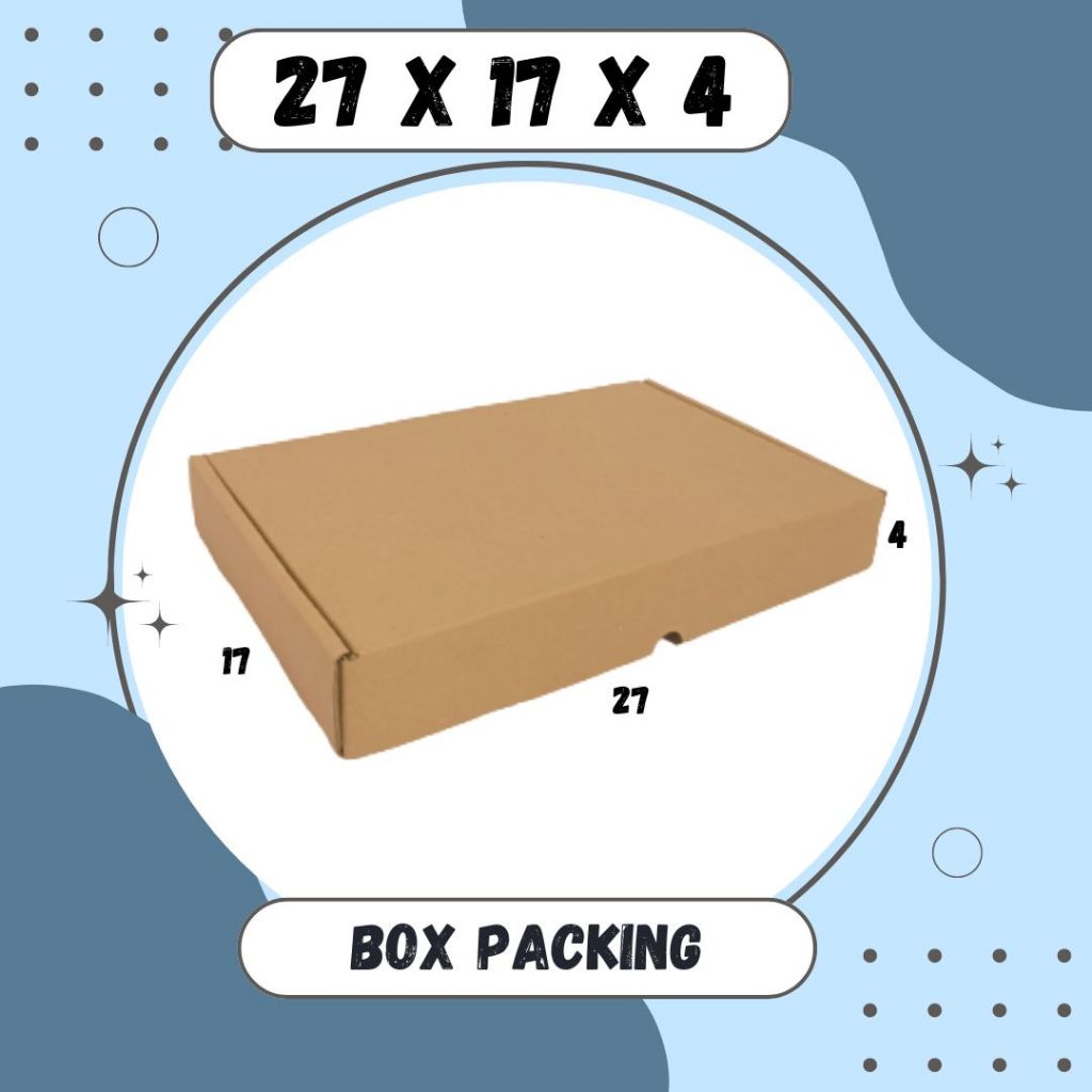 

Dus Packing 27x17x4 LS Kardus Hampers Kotak Kemasan Box Souvenir Karton Sparepart Minyak Wangi