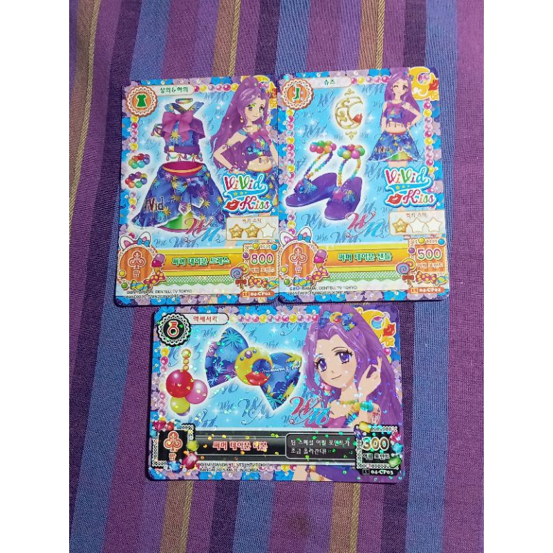 Aikatsu original korea wm mizuki vivid kiss card set