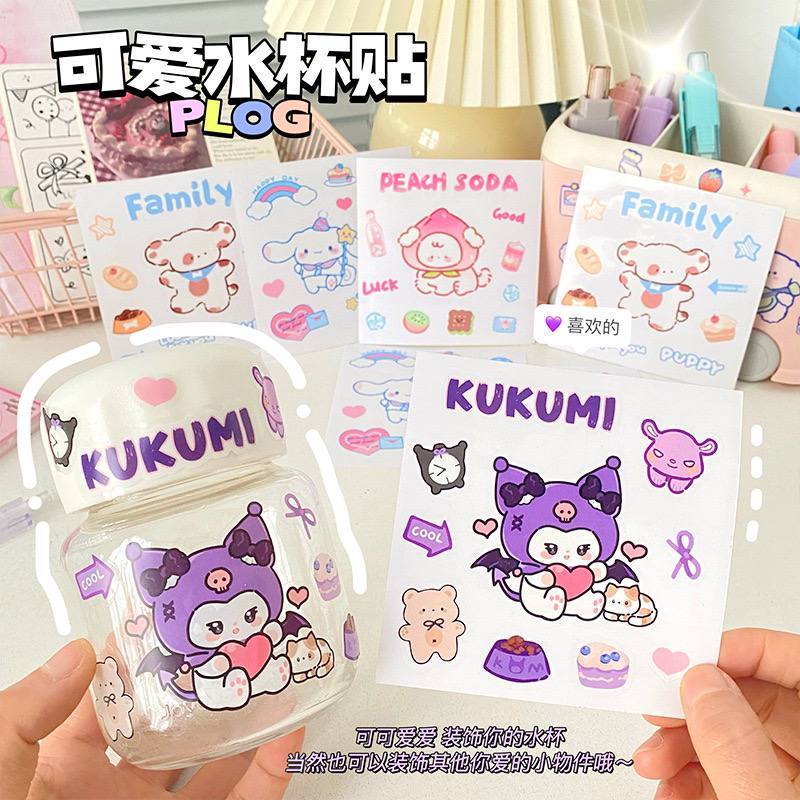 

Stiker Lembar Aesthetic Kuromi Cinnamoroll/Sticker Tumblr Cute Waterproof Tahan Air Dekorasi Jurnal Diary Scarpbook/ 1 lembar