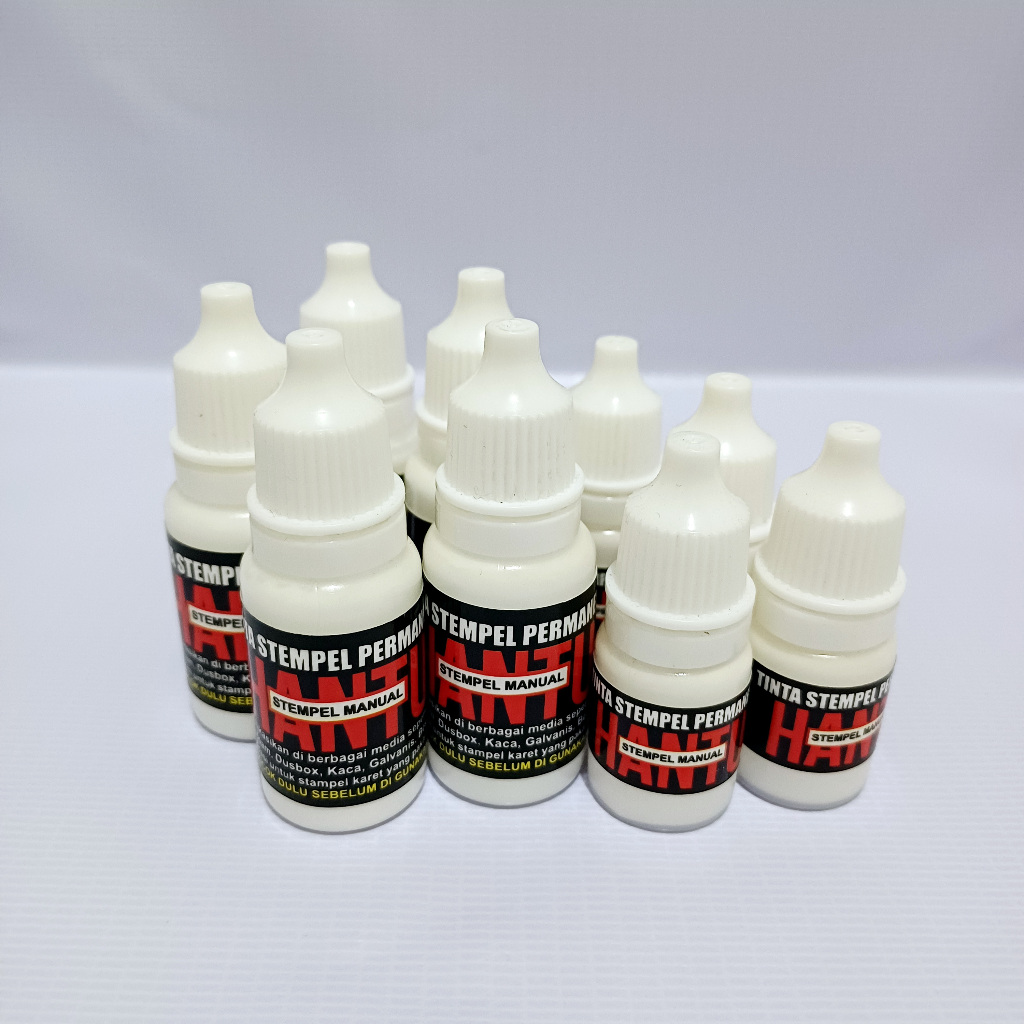 

Tinta stempel pad/bak/manual permanen, tinta plastik, steroform, gelas cup, kardus, kantong kresek, Kain, Sintetis dll