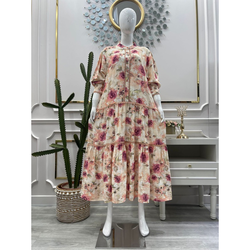 Salvina Midi dan Gamis Crespo Printing