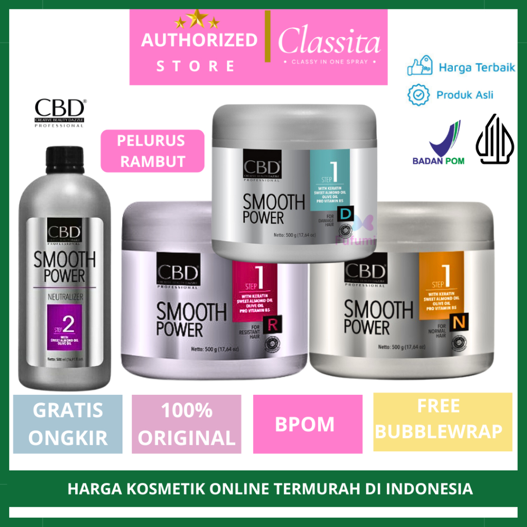 𝐂𝐋𝐀𝐒𝐒𝐈𝐓𝐀.𝐈𝐃-[BPOM] CBD Professional Smooth Power | Pelurus Rambut Tanpa Catok | Cbd Smoothing