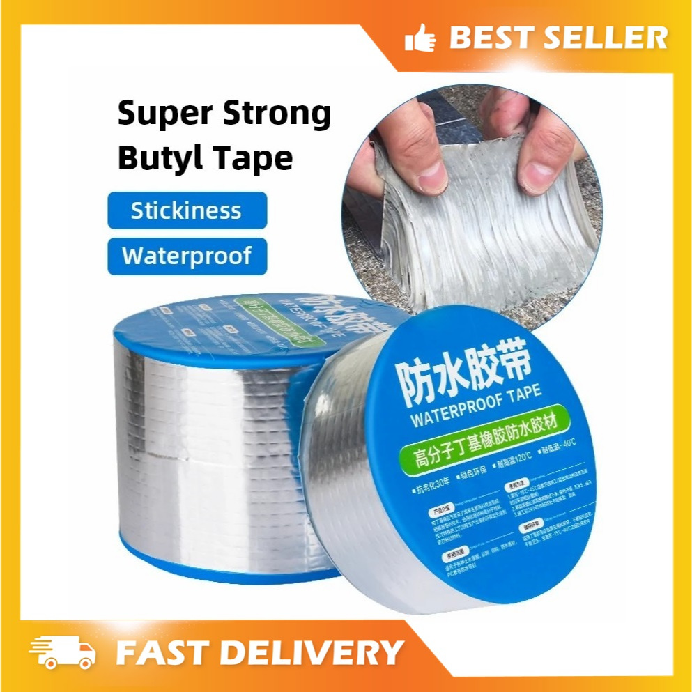 ALUMUNIUM TAPE  / LAKBAN WATERPROOF ANTI BOCOR TAPE PASTE SUPER LENGKET