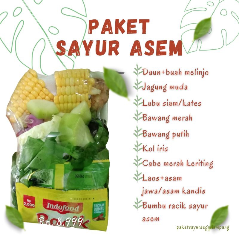 

(paket sayur) paket sayur asem