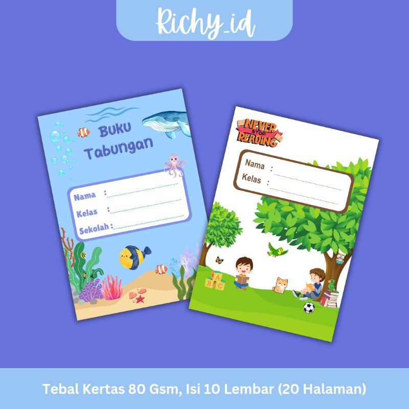 

buku tabungan karakter for boys / buku tabungan sekolah anak / buku tabungan karakter