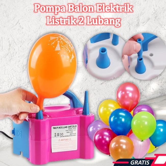 ORIGINAL Gratis Ongkir  595 Pompa Balon Elektrik Listrik 2 Lubang  Pompa Balon Elektrik Praktis  Pom
