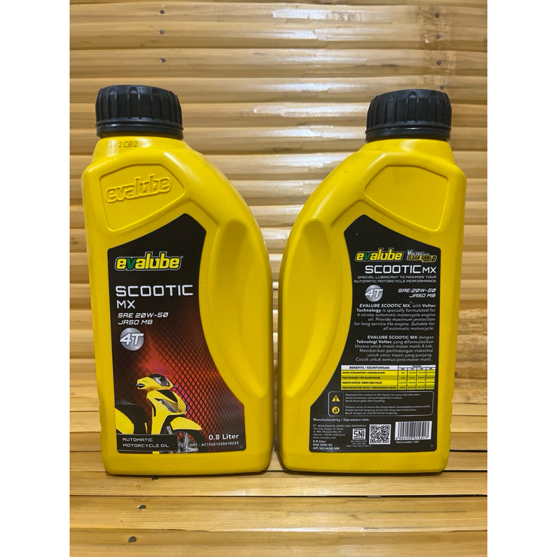 Oli Evalube Scootic MX Motor Matic 20W-40 0,8L - Oli Mesin Motor Matic