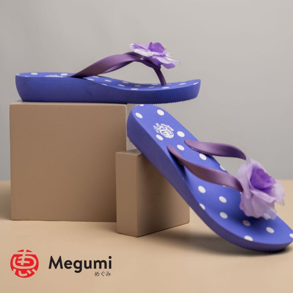 Megumi Sandal Wanita Wedges – Marigold Ungu