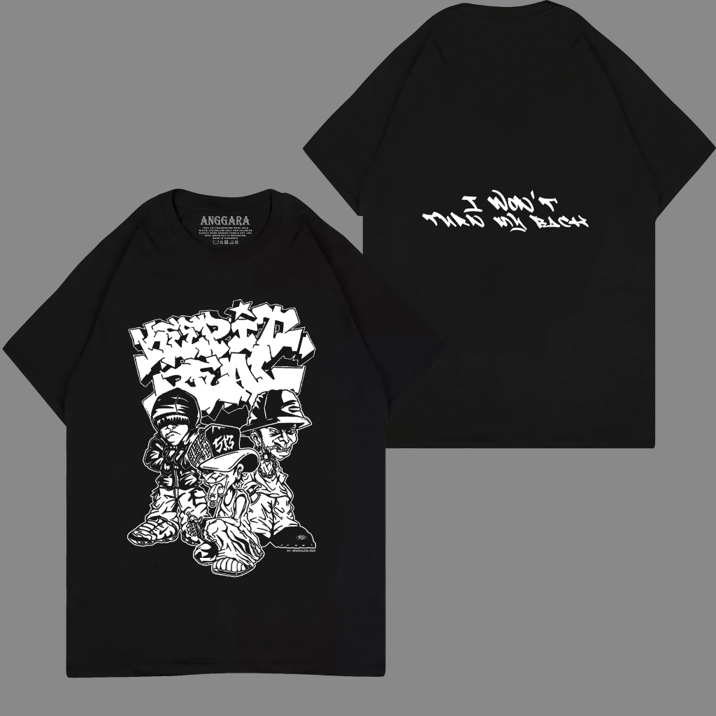 【COD】 Kaos KEEP IT REAL - BACK TA BEATDOWN Cotton combad 24s tebal Men's and women's T-shirts