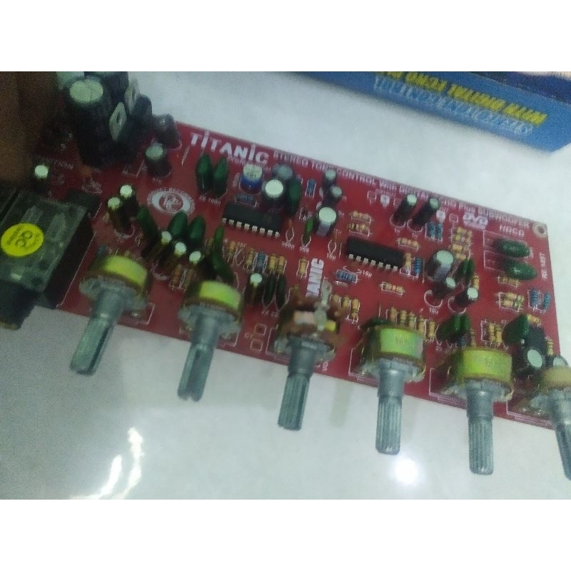 kit Rangkaian modul tone control subwoofer dilengkapi dengan Mic  Dan Echo