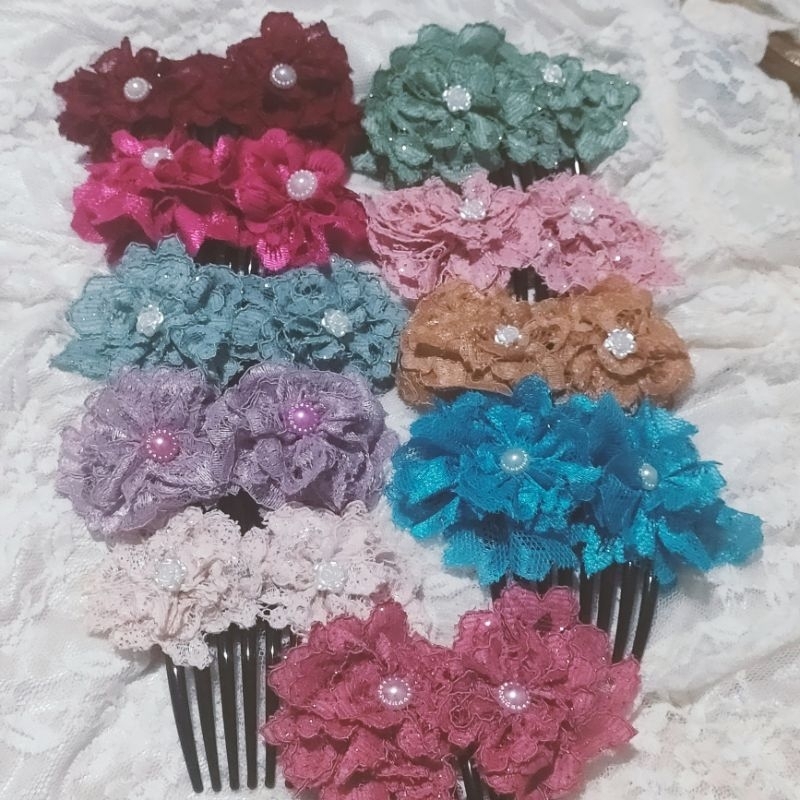 Sirkam Bunga Brukat,Sirkam sanggul, Hiasan sanggul,Sirkam Bali