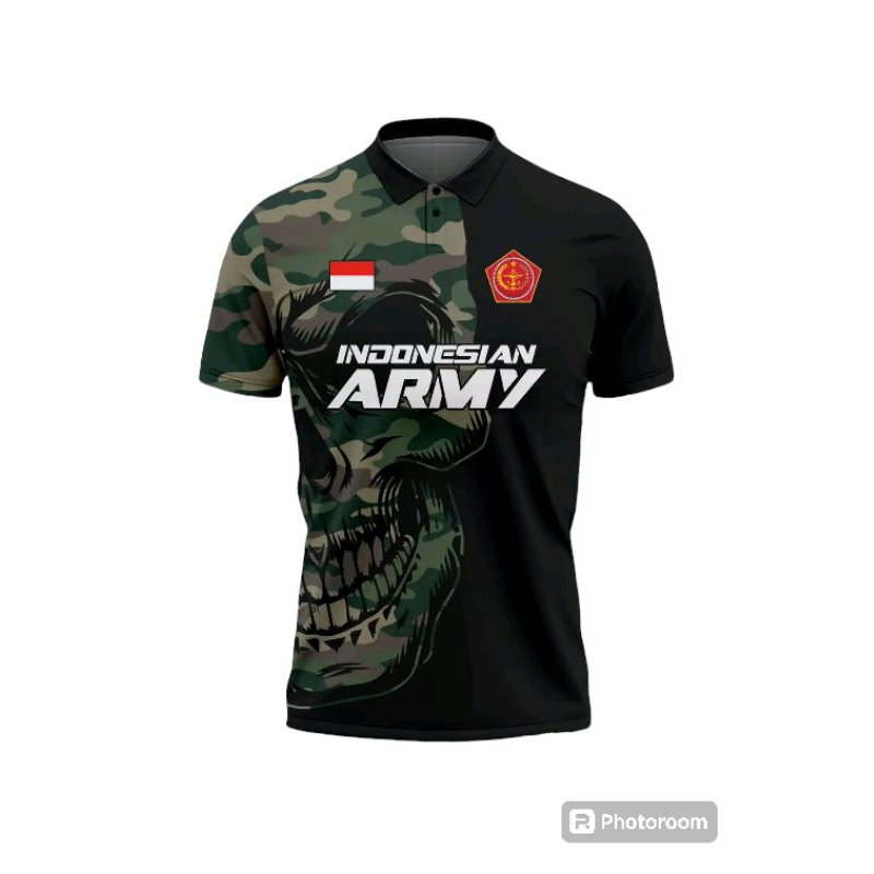 kaos  polo tni ad /wangki tni ad / kaos tni kerah- kaos jersey tni - kaos army loreng