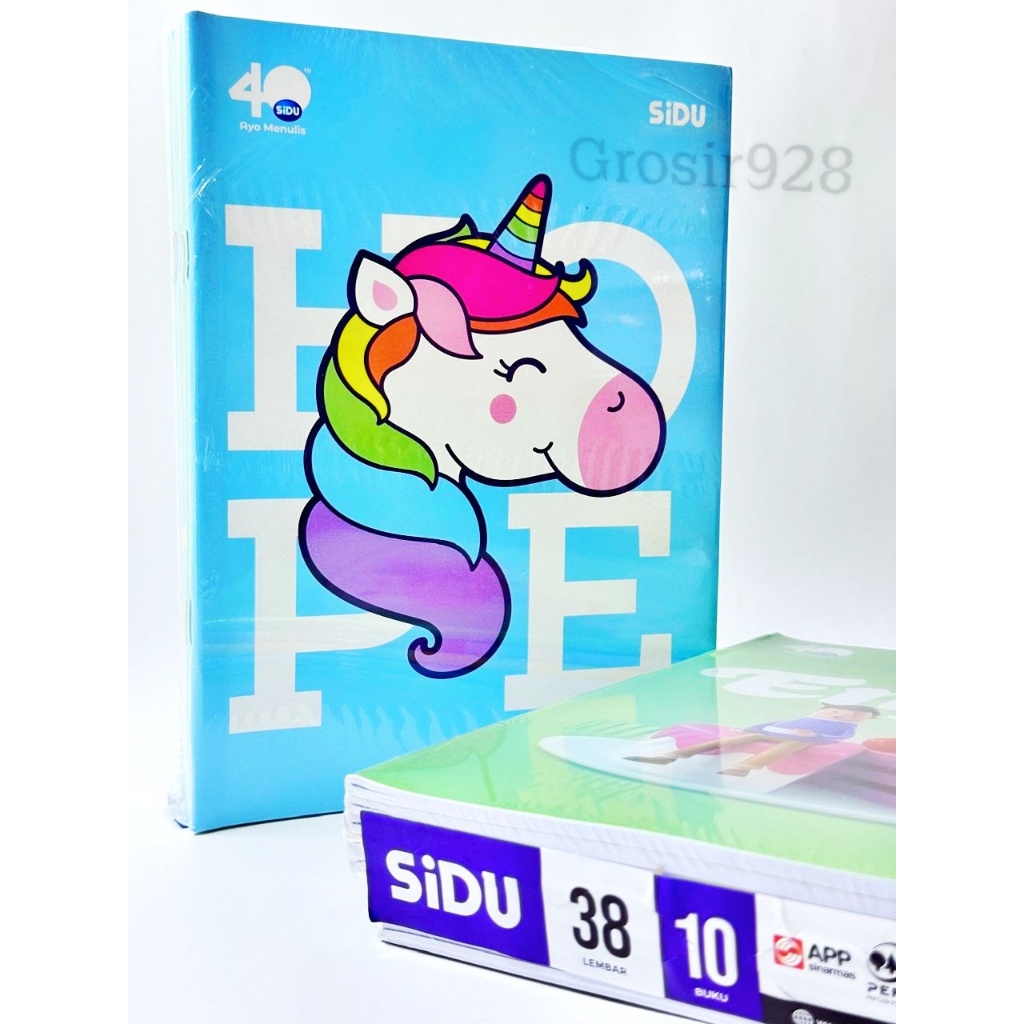 

Buku Tulis merk Sidu / Sinar Dunia 38 lembar (isi 10)