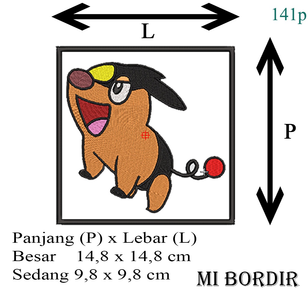 Patch / Emblem Bordir Pokemon Tepig Pignite Emboar