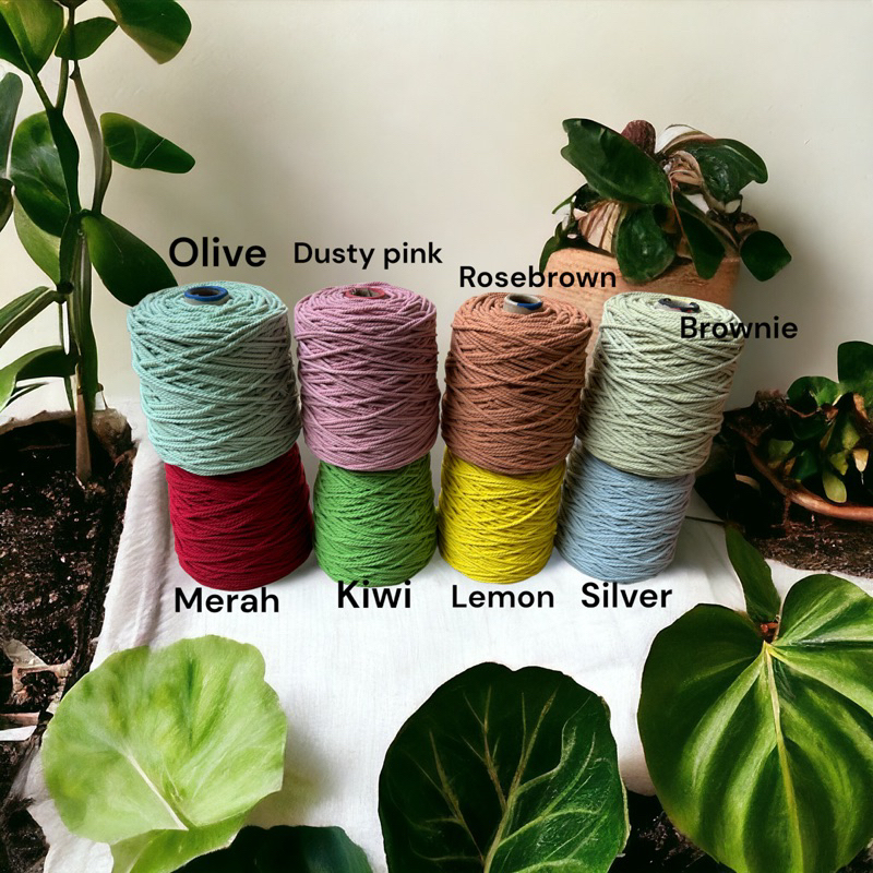 Tali katun warna 1kg|| 4mm