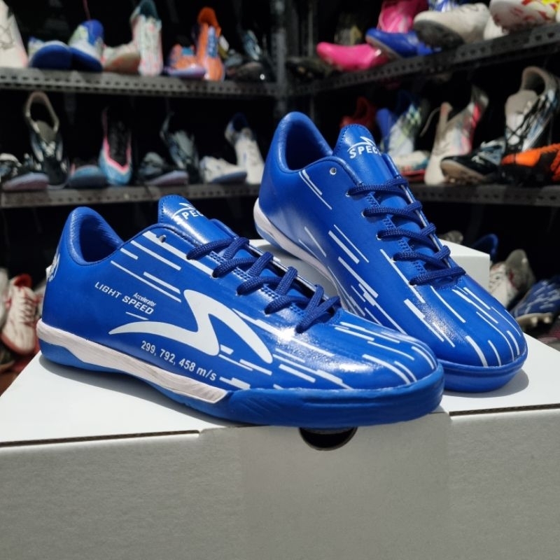 sepatu futsal anak specs lightspeed reborn biru putih
